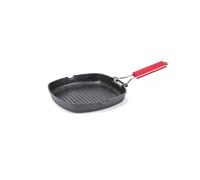 Moneta Bistecchiera antiaderente, 28x28cm Pro Grill con manico pieghevole anche