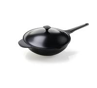 Moneta Lirica Wok 2 manici 32 con coperchio, in alluminio pressofuso, anche per induzione