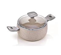 Moneta Casseruola Mammola Artech Stone 24 cm – 5,9 L con coperchio, alluminio