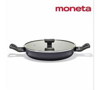 Moneta Nova Tegame 24cm Con Coperchio In Alluminio Pressofuso Nero Induzione