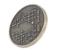 Moneta per Addestramento Al Codice Morse Monete Commemorative del Codice Morse CW Moneta in Codice Telegrafico Morse per Principianti Radioamatori
