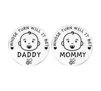 Moneta per Decisione dei Nuovi Genitori, Novità Regali per Neomamme e Neopapà Doppia Faccia Moneta per Prendere Decisioni Divertenti Regali per Neonati Gettone Abbraccio Tascabile (Stile B)