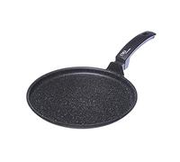 Moneta Piastra Alluflon Etnea, antiaderente in alluminio effetto pietra, 24 cm, nera (non a induzione)