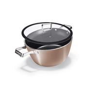 Moneta Rosegold Diamant Casseruola 24 cm con Coperchio, Acciaio