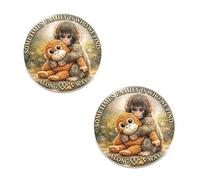 Moneta scimmia for supporto emotivo con custodia in acrilico, moneta sfida scimmia punch, gettone va bene non essere ok, moneta tascabile for sollievo dall'ansia(B 2PCS)