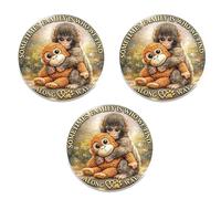 Moneta scimmia for supporto emotivo con custodia in acrilico, moneta sfida scimmia punch, gettone va bene non essere ok, moneta tascabile for sollievo dall'ansia(B 3PCS)