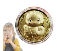 Moneta serpente cinese, moneta anno del serpente 2025 - Moneta portafortuna cinese Feng Shui - Moneta souvenir commemorativa del serpente delle collezioni del Capodanno lunare cinese del 2025