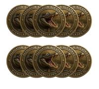 Moneta Sfida Coccodrillo Alcatraz, Monete Metalliche da Collezione Senza Via di Fuga delle Everglades della Florida con Motivo Un Alligatore Feroce, Nuovo Divertente Design del 2025(10PCS)
