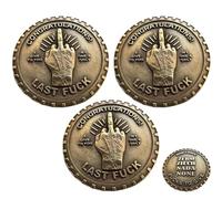 Moneta Sfida edc ultimo Cazzo da Dare, Moneta Sfida Umoristica e Divertente, Regalo Sarcastico e Spassoso. Ora Non Ho più Problemi di Burnout e Non Mi Resta più Niente da Fare(3pcs)