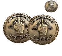 Moneta Sfida edc ultimo Cazzo da Dare, Moneta Sfida Umoristica e Divertente, Regalo Sarcastico e Spassoso. Ora Non Ho più Problemi di Burnout e Non Mi Resta più Niente da Fare(2pcs)