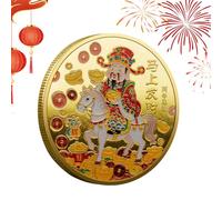Moneta Souvenir - Diventa Ricco Immediatamente Moneta Commemorativa, Anno Di Strumento Graffiante Compatto 'anno Del Gode Di Medio Fortunato Per La | Golden Fortune Token, Regalo Di Cele