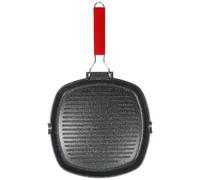 Moneta Bistecchiera 24 x 34 cm Pro Grill con Manico Pieghevole antiaderente