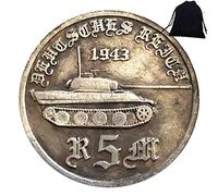 Moneta storica della Germania intagliata a mano SecWorldWar Commemorativa Tedesca vecchia moneta - Moneta europea Mark