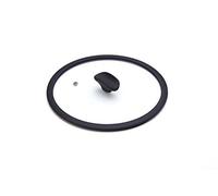 Moneta Temperato Coperchio Piatto con Bordo in Silicone 26 cm, Vetro