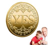 Moneta Yes No Decision Coin - Yes No Coin, Decision Maker Coin | Laterale Sì No Moneta, Metallo Sì No Token con elegante bordo, moneta decisionale tascabile per divertimento, giochi, risoluzione dei
