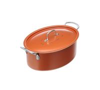 MONETA ZECCHINO CASSERUOLA OVALE CON COPERCHIO DIAMETRO 28cm
