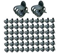 Monetais 50 Clip per Piante rampicanti, Clip per Piante in plastica Verde Scuro, Orchidea Multiuso per Supporto Stelo steli di Vite Fiori Fissaggio Stelo Vite