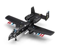 Monetais A10 Facocero, fantastico modello realistico di aeroplano con missili, armi e ruote da caccia rimovibili, kit modello A10 facocero facile da montare per bambini e adulti