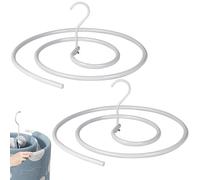 Monetais Appendiabiti a Spirale per Lenzuola da 2 Pezzi, stendibiancheria Rotondo salvaspazio per Lenzuola, Asciugamano, Ferro Staccabile