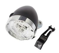 Monetais Faro per Bicicletta Vintage Nero con Staffa 3 LED Luce Anteriore per Bici retrò Lampada da Ciclismo per Bici Nebbia Lampada di Sicurezza Notturna, luci Anteriori