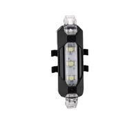 Monetais Luce per Bicicletta Ricaricabile Tramite USB 1PC, fanale Posteriore per Bici Impermeabile Lampada di Sicurezza a 3 modalità Adatta a Tutte Le Bici, Bianca