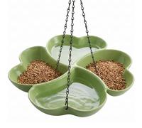 Monetais Mangiatoia per Uccelli da Appendere, Bagnetto per Uccelli 2 in 1 e Mangiatoia per Esterni, per da Appendere per Cortile, Verde