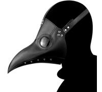 Monetais Maschera da medico della peste Maschera da dal naso lungo nero Steampunk Costume da medico della peste per travestimento di Halloween, festa di carnevale, cosplay