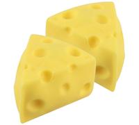 Monetais Palla Antistress Elastica per spremere Il Formaggio da 2 Pezzi, Giocattolo sensoriale Alimentare di Simulazione Morbida per Adulti e Bambini