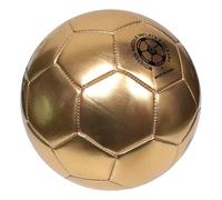 Monetais Pallone da calcio dorato misura 5 in PVC cucito esagonale | Pallone ideato per le partite di allenamento dei giovani, il gioco ricreativo e gli allenamenti di calcio