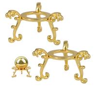 Monetais Portauova da 2 pezzi, robusto espositore per uova in metallo, piedistallo decorativo per sfera di, pietra globo, supporti dorati per display