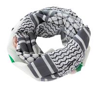 Monetais Sciarpa palestinese in chiffon morbido autentico 28x71 pollici, sciarpa kefiah unisex per uomo donna, bianca