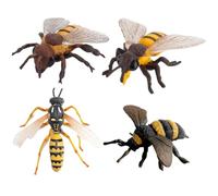 Monetais Set di 4 da, Giocattoli realistici in PVC per, Giocattoli educativi per l'apprendimento, Progetto scientifico, Figurine di Animali per Decorazioni per Torte, per Bambini, Ragazzi e ra