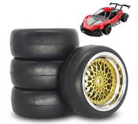 Monetais Set di 4 ruote da drift RC, pneumatici esagonali 1/10 Rc da 12 mm, diametro 62 mm, sostitutivi per auto da turismo