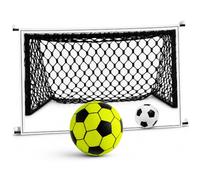 Monetais Set di palloni da calcio per interni con porta in tessuto 3D, pallone da calcio silenzioso in schiuma morbida per giochi al coperto per bambini, 8, 27 pollici