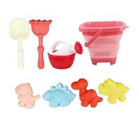 Monetais Set Giochi di Sabbia, Set Giochi da Spiaggia per Bambini - 10 Pezzi con Pale, Stampi per Animali, Annaffiatoio e Borsa di Stoccaggio in Rete, Ideale per Spiaggia, Parco Estivi all'Aperto Sab