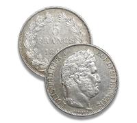 Monete antiche francesi, Collezione moneta argento francia, monete d'oro vecchie lire italiane per collezionisti, moneta commemorative antica europee (Louis Philippe I 5 fr. 1832)