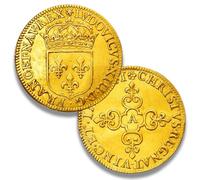 Monete antiche francesi, Collezione moneta argento francia, monete d'oro vecchie lire italiane per collezionisti, moneta commemorative antica europee (Louis XIII Ecu d'or 1629)