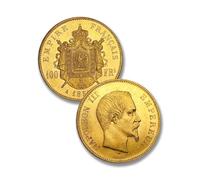 Monete antiche francesi, Collezione moneta argento francia, monete d'oro vecchie lire italiane per collezionisti, moneta commemorative antica europee (Napoleon III 100 fr. gold 1859)