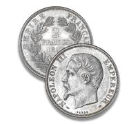 Monete antiche francesi, Collezione moneta argento francia, monete d'oro vecchie lire italiane per collezionisti, moneta commemorative antica europee (Napoleon III 2 fr. 1856)