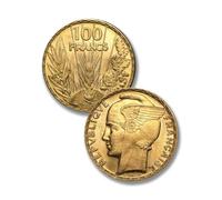 Monete antiche francesi, Collezione moneta argento francia, monete d'oro vecchie lire italiane per collezionisti, moneta commemorative antica europee (Marianne Bazor 100 fr. gold 1934)