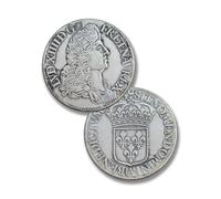 Monete antiche francesi, Collezione moneta argento francia, monete d'oro vecchie lire italiane per collezionisti, moneta commemorative antica europee (Louis XIV ecu 1685)