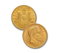 Monete antiche francesi, Collezione moneta argento francia, monete d'oro vecchie lire italiane per collezionisti, moneta commemorative antica europee (Napoleon III 20 fr. gold 1861B)
