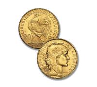 Monete antiche francesi, Collezione moneta argento francia, monete d'oro vecchie lire italiane per collezionisti, moneta commemorative antica europee (Marianne Coq Rooster 20 fr. gold 1912)