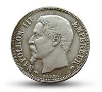 Monete antiche francesi, collezione moneta argento napoleoniche, moneta antica Impero francese, monete vecchie europee, regalo vintage per collezionisti - Napoleon III 1859