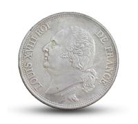 Monete antiche francesi, collezione moneta argento napoleoniche, moneta antica Impero francese, monete vecchie europee, regalo vintage per collezionisti - Louis XVIII 1820