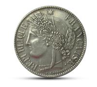 Monete antiche francesi, collezione moneta argento napoleoniche, moneta antica Impero francese, monete vecchie europee, regalo vintage per collezionisti - Marianna 1850