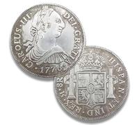 Monete antiche spagnola, collezione moneta antica argento spagna, moneta d'oro vecchie europee per collezionisti, monete commemorative italiane rare (1776 Carlos III 8 R)