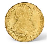 Monete antiche spagnola, collezione moneta antica argento spagna, moneta d'oro vecchie europee per collezionisti, monete commemorative italiane rare (1773 Carlos III 8 Escudo)