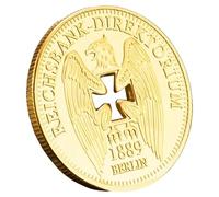 Monete Collector - Reichsbank Direttorio Moneta Commemorativa - Hollow Gold Placcato Da Collezione Per Vetrine Scrivanie Comodini