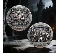 Monete commemorative della sfida dei cavalieri templari in rilievo 3D ricchi dettagli per collezionisti, regali storici, argento